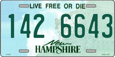 NH license plate 1426643
