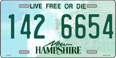 NH license plate 1426654