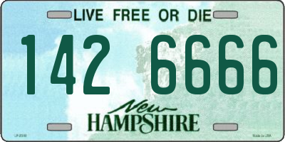 NH license plate 1426666