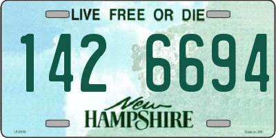 NH license plate 1426694