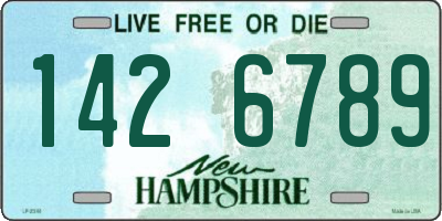 NH license plate 1426789