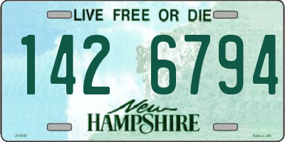 NH license plate 1426794