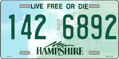 NH license plate 1426892