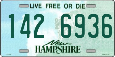 NH license plate 1426936