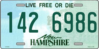 NH license plate 1426986