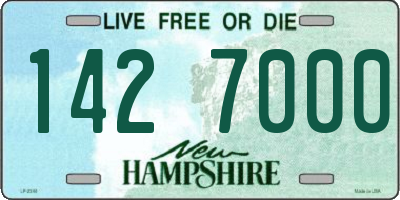 NH license plate 1427000