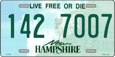 NH license plate 1427007