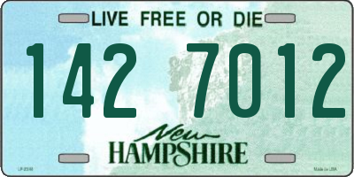 NH license plate 1427012