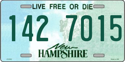 NH license plate 1427015