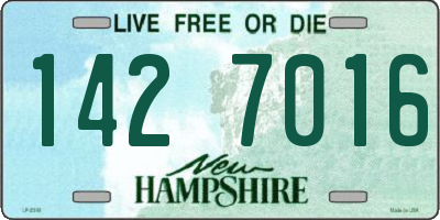 NH license plate 1427016