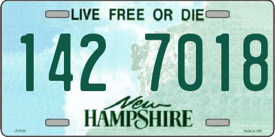 NH license plate 1427018