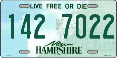 NH license plate 1427022