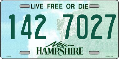 NH license plate 1427027
