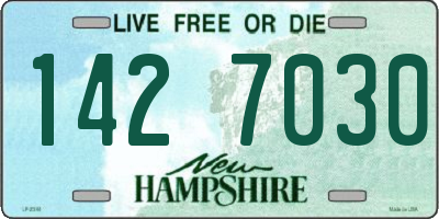 NH license plate 1427030