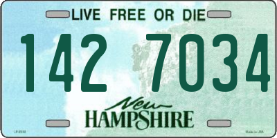 NH license plate 1427034