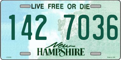 NH license plate 1427036