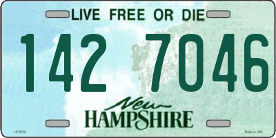 NH license plate 1427046