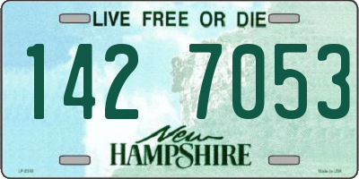 NH license plate 1427053