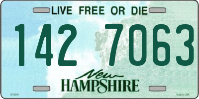 NH license plate 1427063