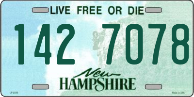 NH license plate 1427078