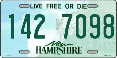 NH license plate 1427098