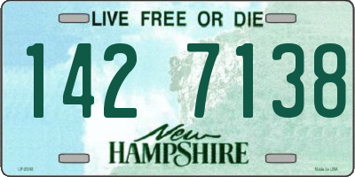 NH license plate 1427138