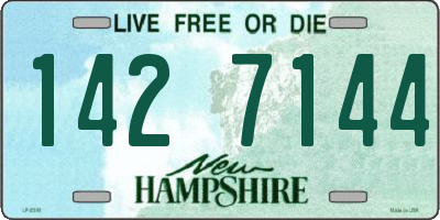 NH license plate 1427144