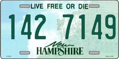 NH license plate 1427149