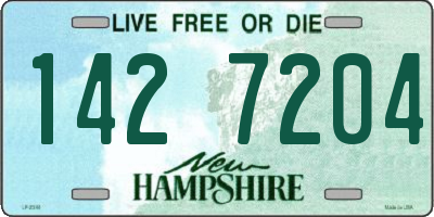 NH license plate 1427204