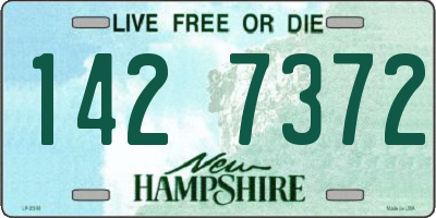 NH license plate 1427372
