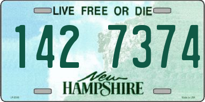 NH license plate 1427374
