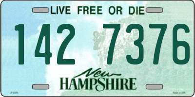 NH license plate 1427376