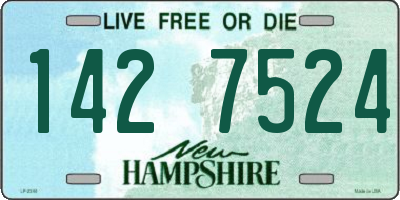 NH license plate 1427524