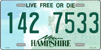 NH license plate 1427533