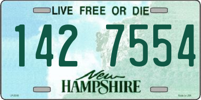 NH license plate 1427554
