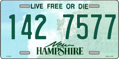 NH license plate 1427577