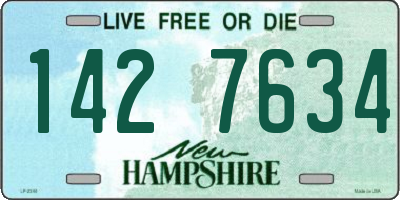 NH license plate 1427634
