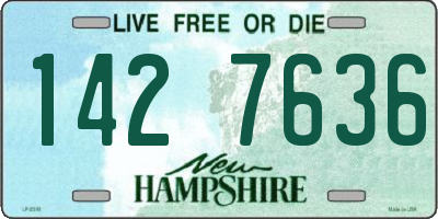 NH license plate 1427636