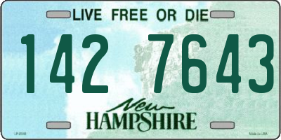 NH license plate 1427643