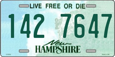 NH license plate 1427647