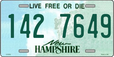 NH license plate 1427649