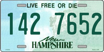 NH license plate 1427652