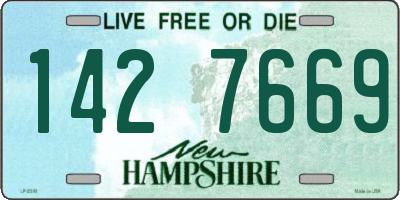 NH license plate 1427669