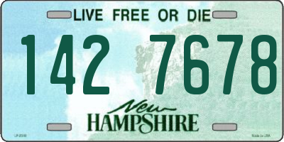 NH license plate 1427678