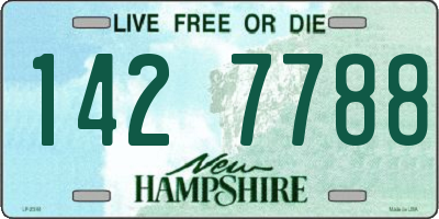 NH license plate 1427788