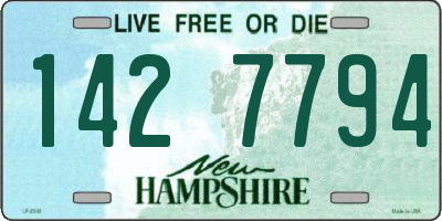 NH license plate 1427794