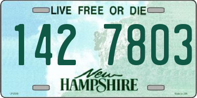NH license plate 1427803