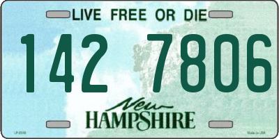 NH license plate 1427806