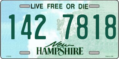 NH license plate 1427818