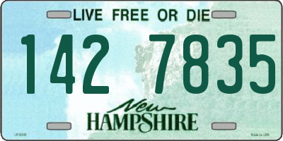 NH license plate 1427835